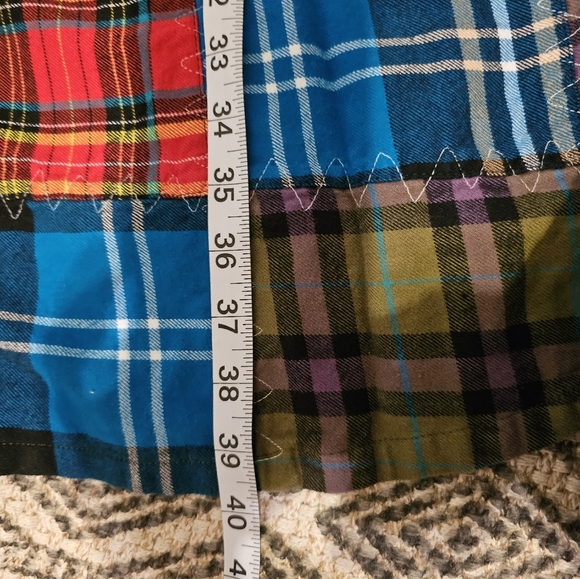 Soft Surroundings Highland Plains Plaid Red Flannel Patchwork Dress Size TM - Picture 8 of 8